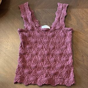 Altar'd State Intimates Textured maroon Tank Top